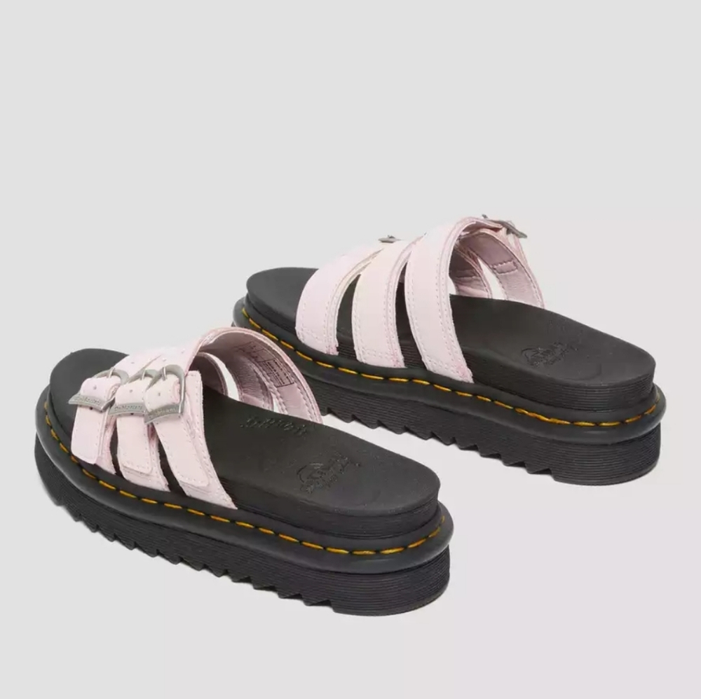 Dr. Martens Blaire Slide Leather Sandals in Pink. - Picture 10 of 16